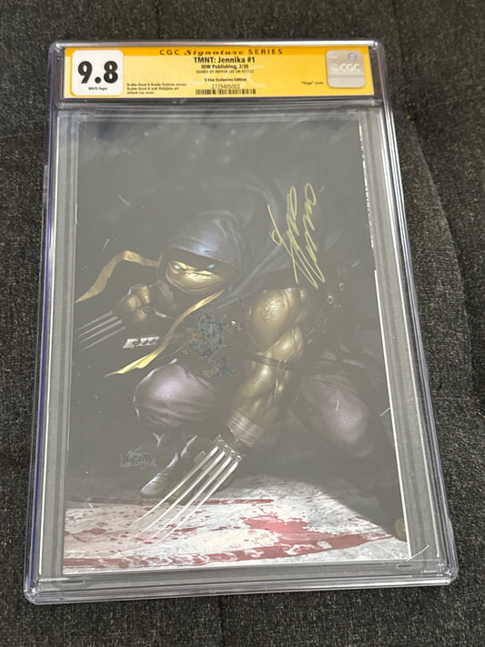 IDW TMNT JENNIKA #1 5-STAR EXCLUSIVE VIRGIN SIGNED INHYUK LEE CGC 9.8