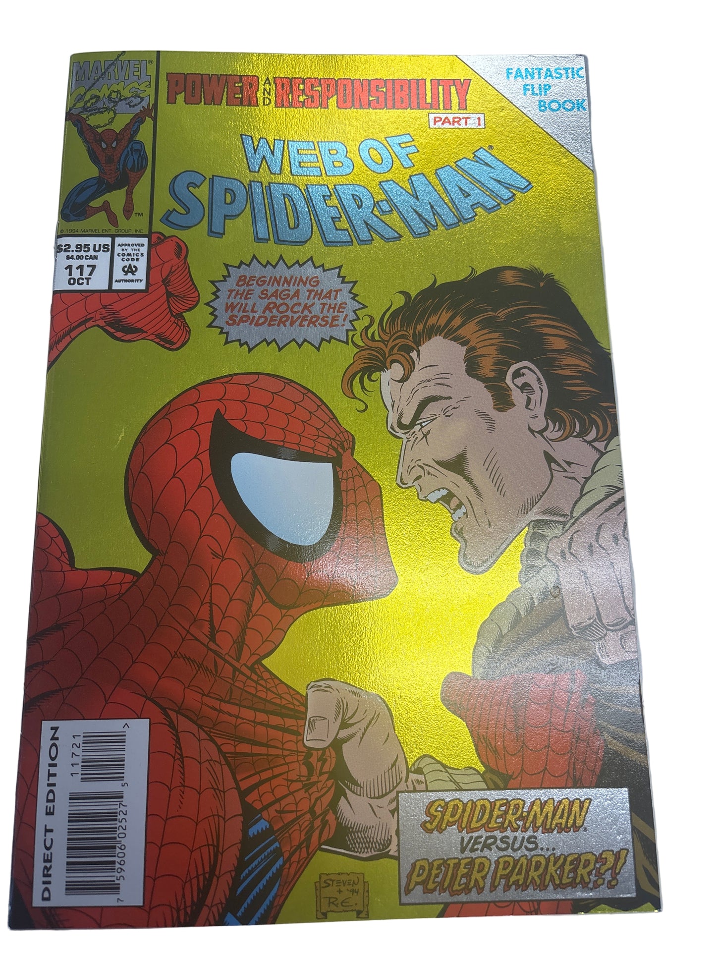 MARVEL COMICS BIRTH OF A SPIDER-MAN PART 1 WEB OF SPIDER MAN #117