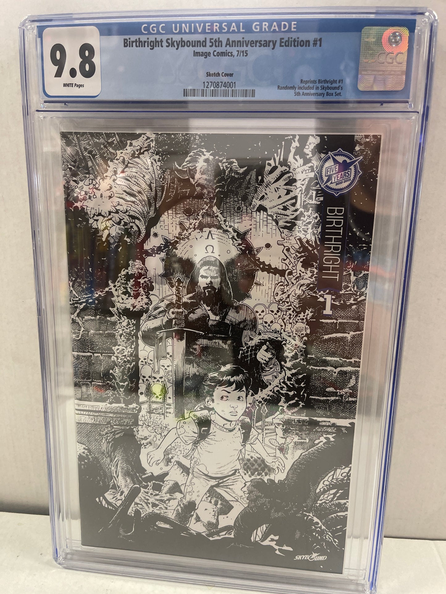 IMAGE COMICS BIRTHRIGHT SKYBOUND 5TH ANNIVERSARY EDITION #1 CGC 9.8 Sketch Cover