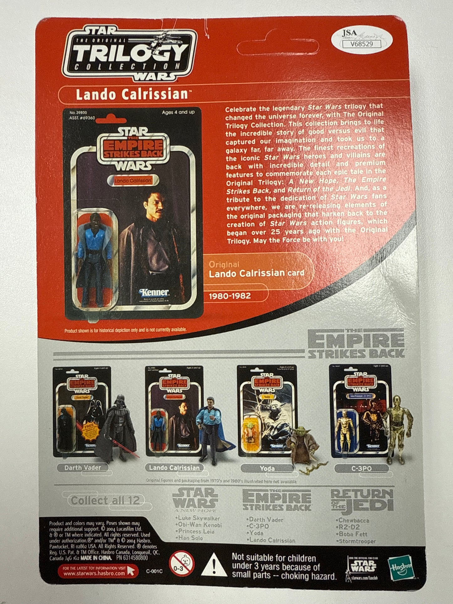 BILLY DEE WILLIAMS Signed Lando Calrissian  Star Wars Autograph VOTC Figure COA pegged