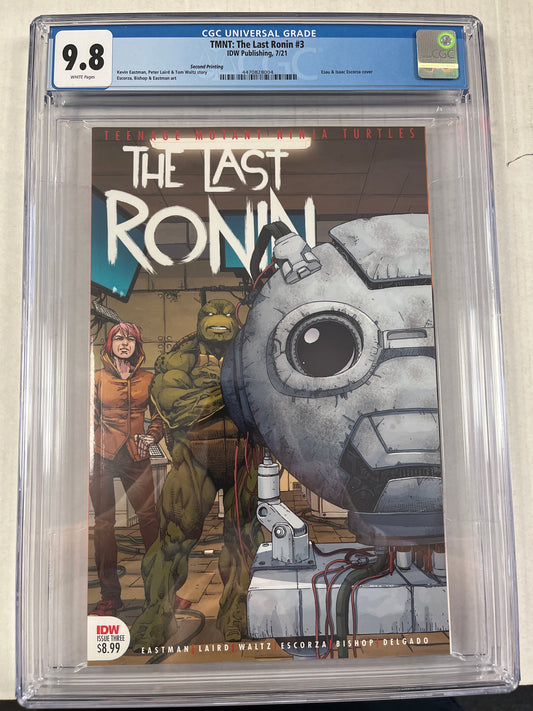 TMNT: THE LAST RONIN #3 (2021, HTF 2nd PRINTING!) CGC 9.8 WP