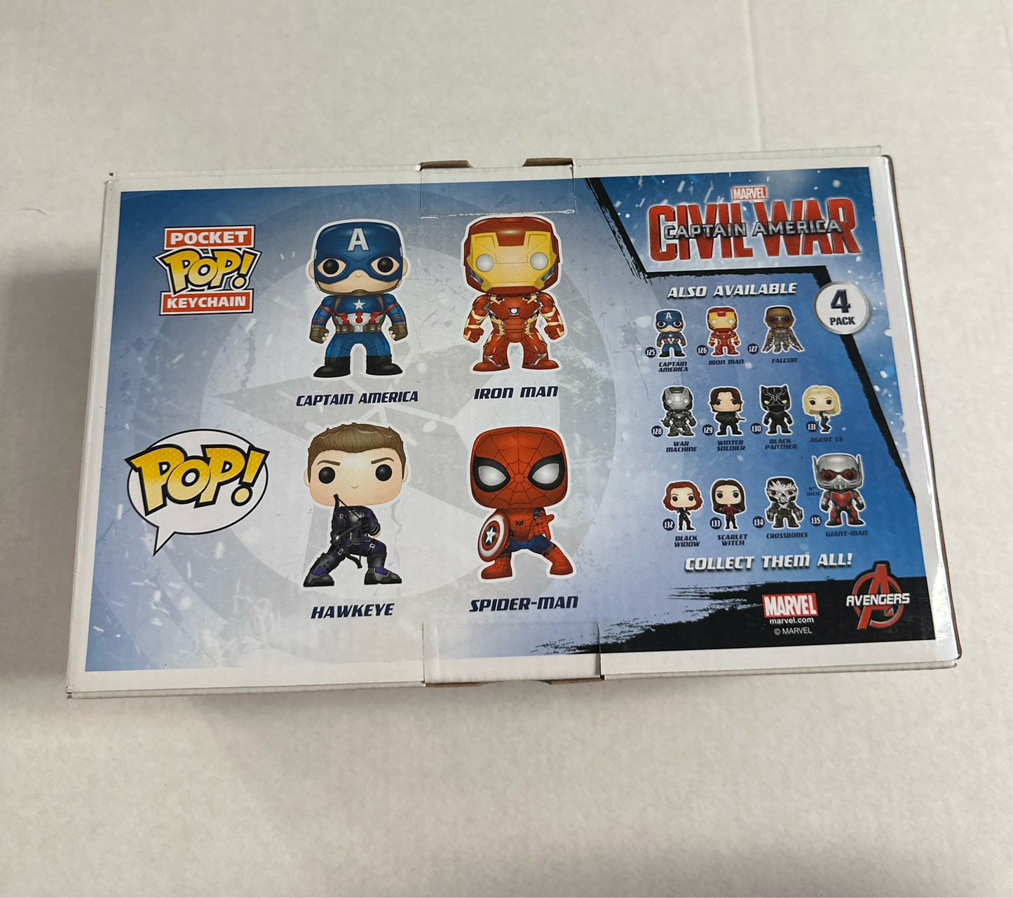 MARVEL CIVIL WAR 4PK FUNKO (EXCELLENT CONDITION)