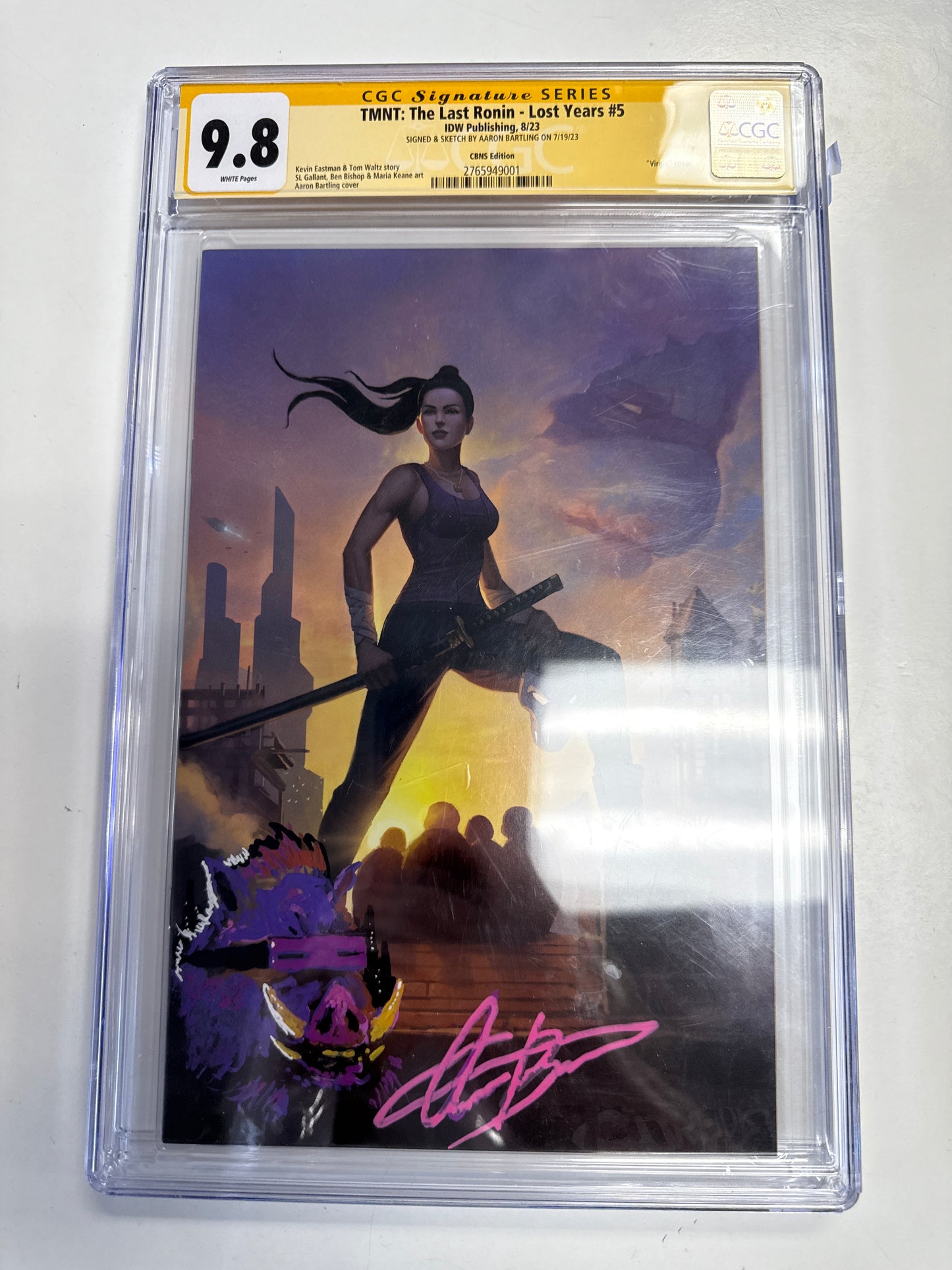 IDW PUBLISHING TMNT: THE LAST RONIN- THE LOST YEARS #5 9.8 SIGNATURE SERIES VIRGIN COVER