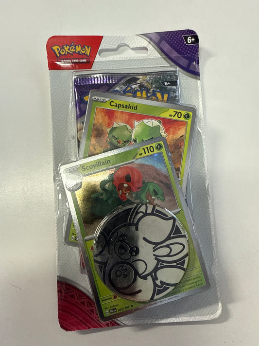 POKÉMON TCG SCARLETT AND VIOLET 2 PACK BLISTER AND COIN