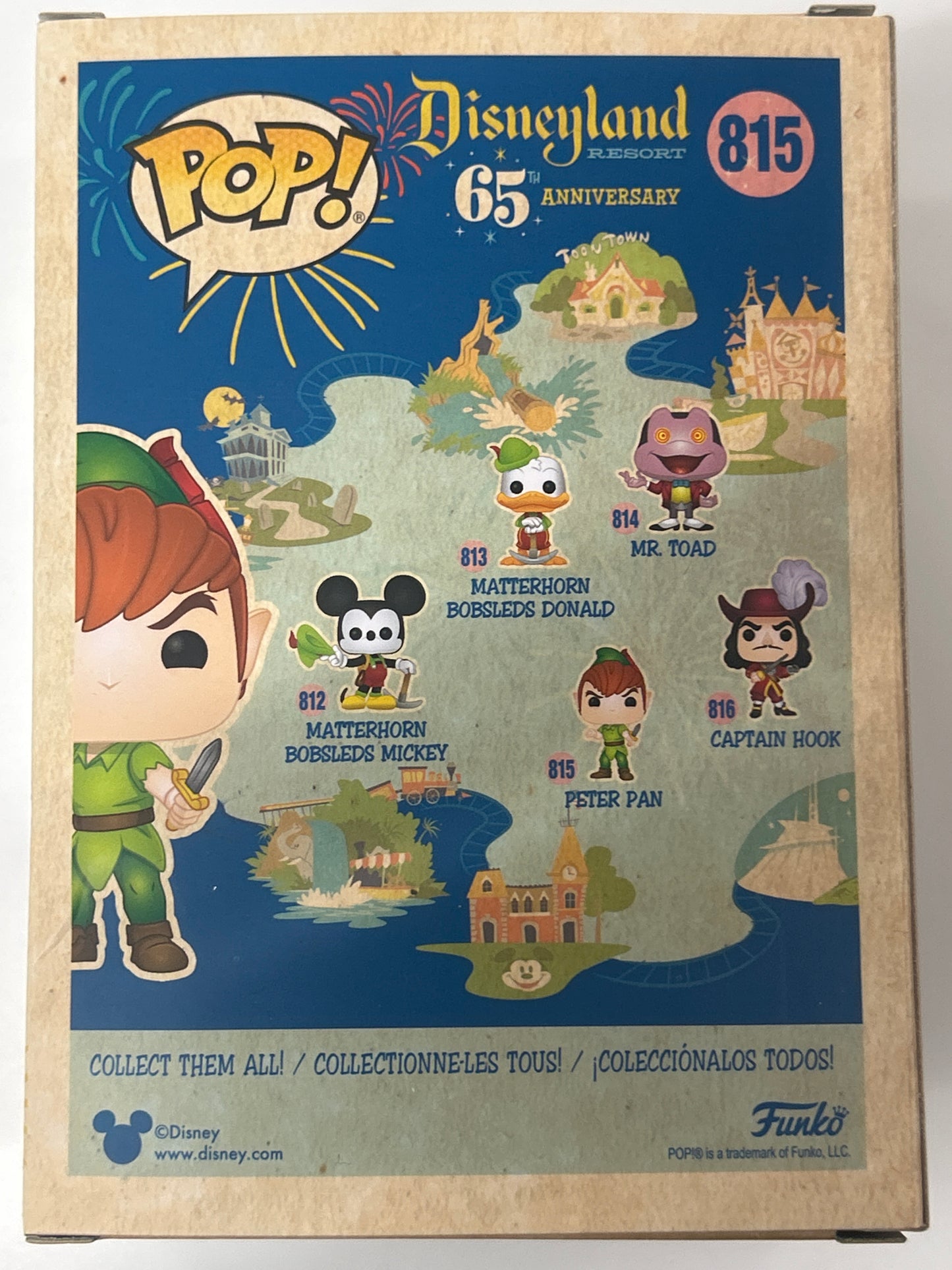 FUNKO POP DISNEYLAND 65TH ANNIVERSARY PETER PAN GREAT CONDITION