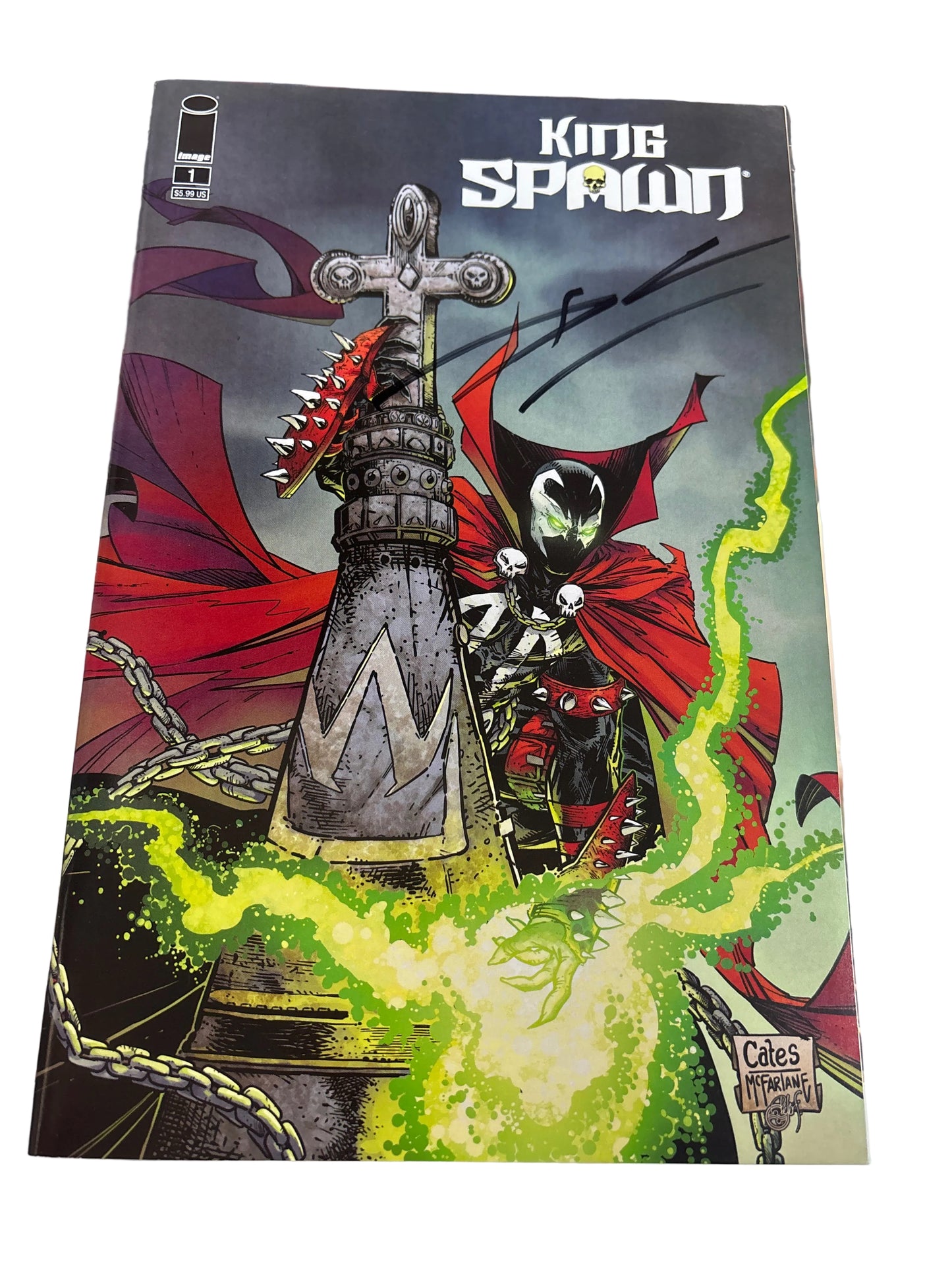 IMAGE KING SPAWN #1 SIGNED BY DONNY CATES WITH COA