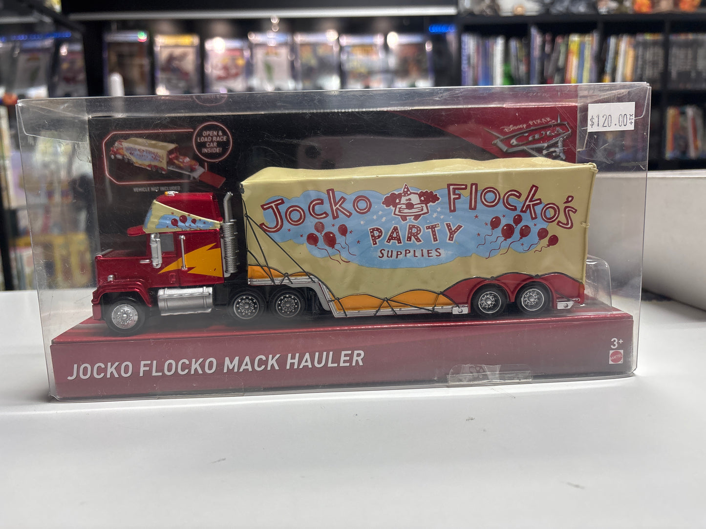 MATTEL DISNEY CARS JOCKO FLOCKO MACK HAULER