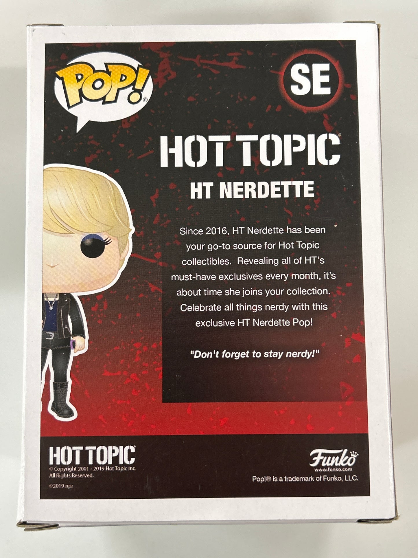 FUNKO POP HOT TOPIC HT NERDETTE GREAT CONDITION