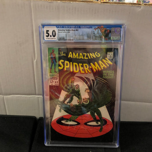 MARVEL COMICS AMAZING SPIDER-MAN #63, (1968), CGC 5.0, OW/WP