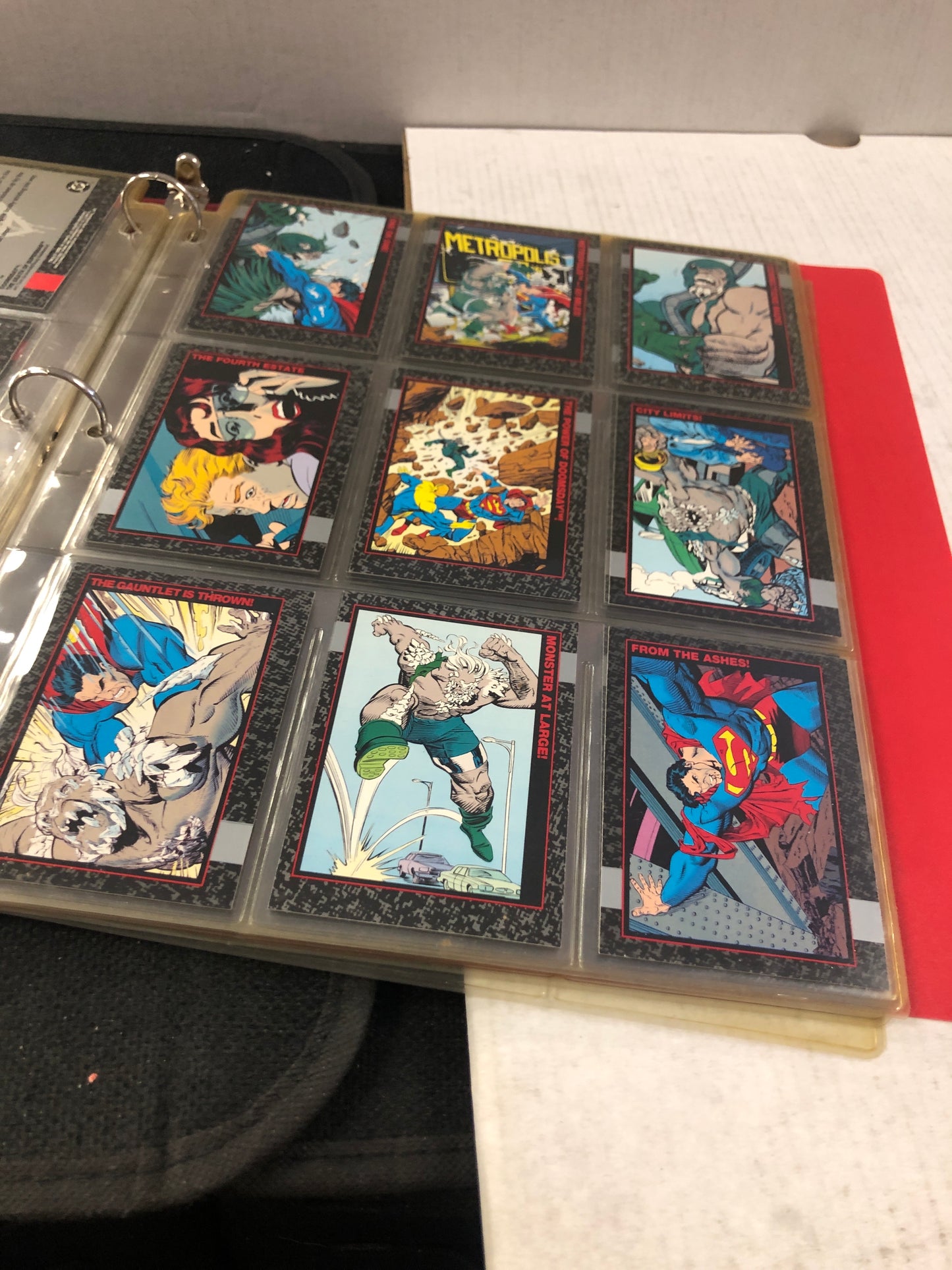 DC DEATH OF SUPERMAN TRADING CARD SET 1-90