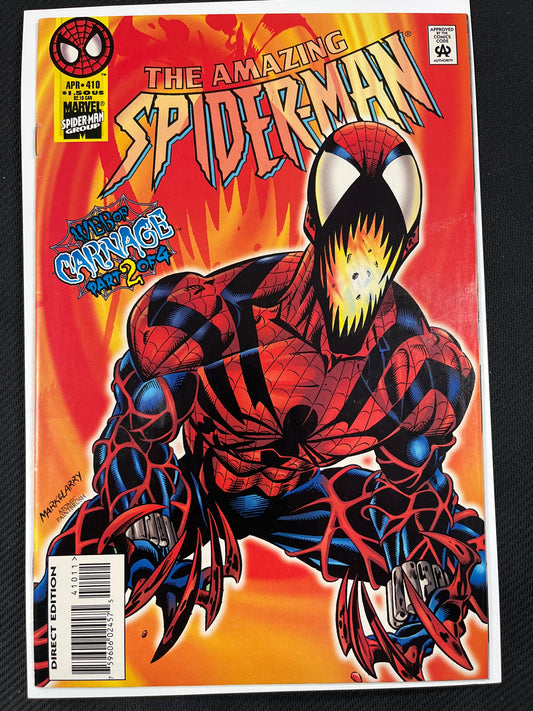 THE AMAZING SPIDER-MAN #410 NM (1996, MARVEL KEY COMIC) 1st APPEARANCE OF BEN REILLY AS SPIDER-CARNAGE!