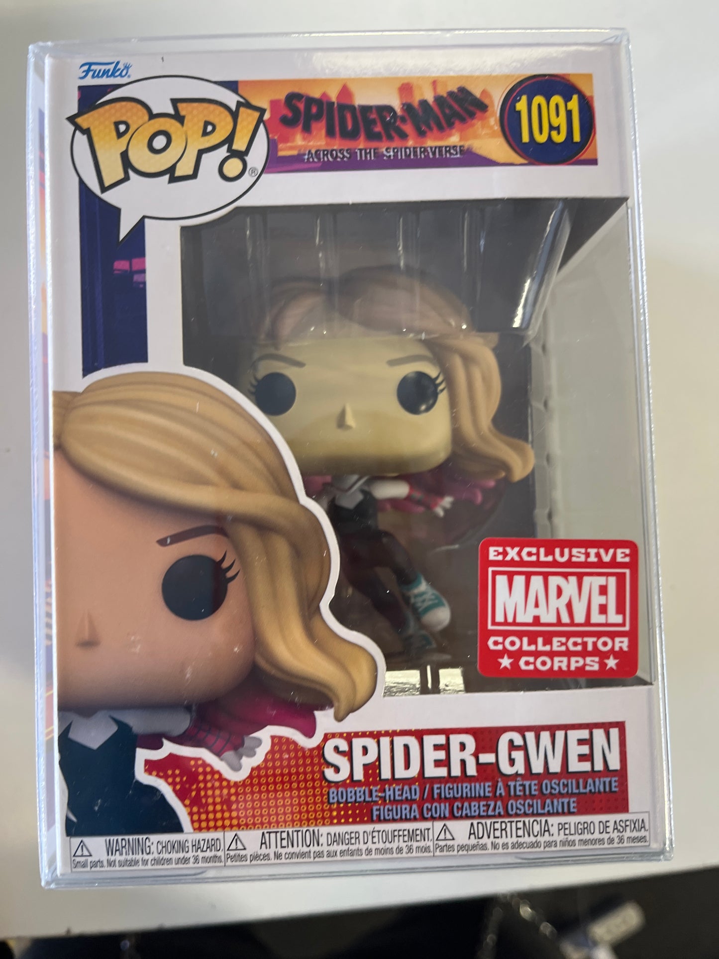 FUNKO POP SPIDER-MAN INTO THE SPIDERVERSE #1091 SPIDER-GWEN VINYL FIGURE EXCLUSIVE
