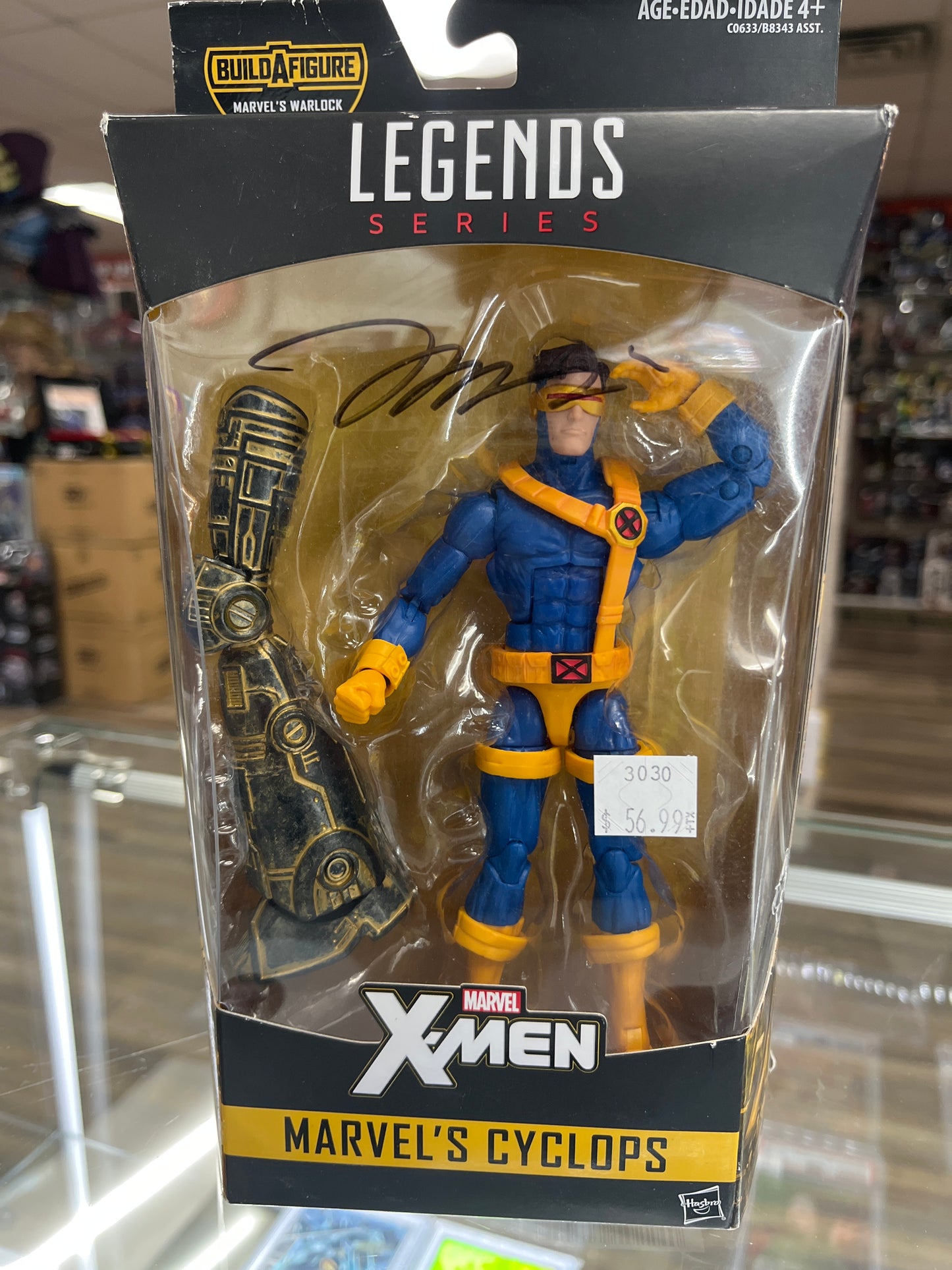 X-MEN ACTION FIGURE MARVEL’S CYCLOPS SIGNED BY JIM LEE