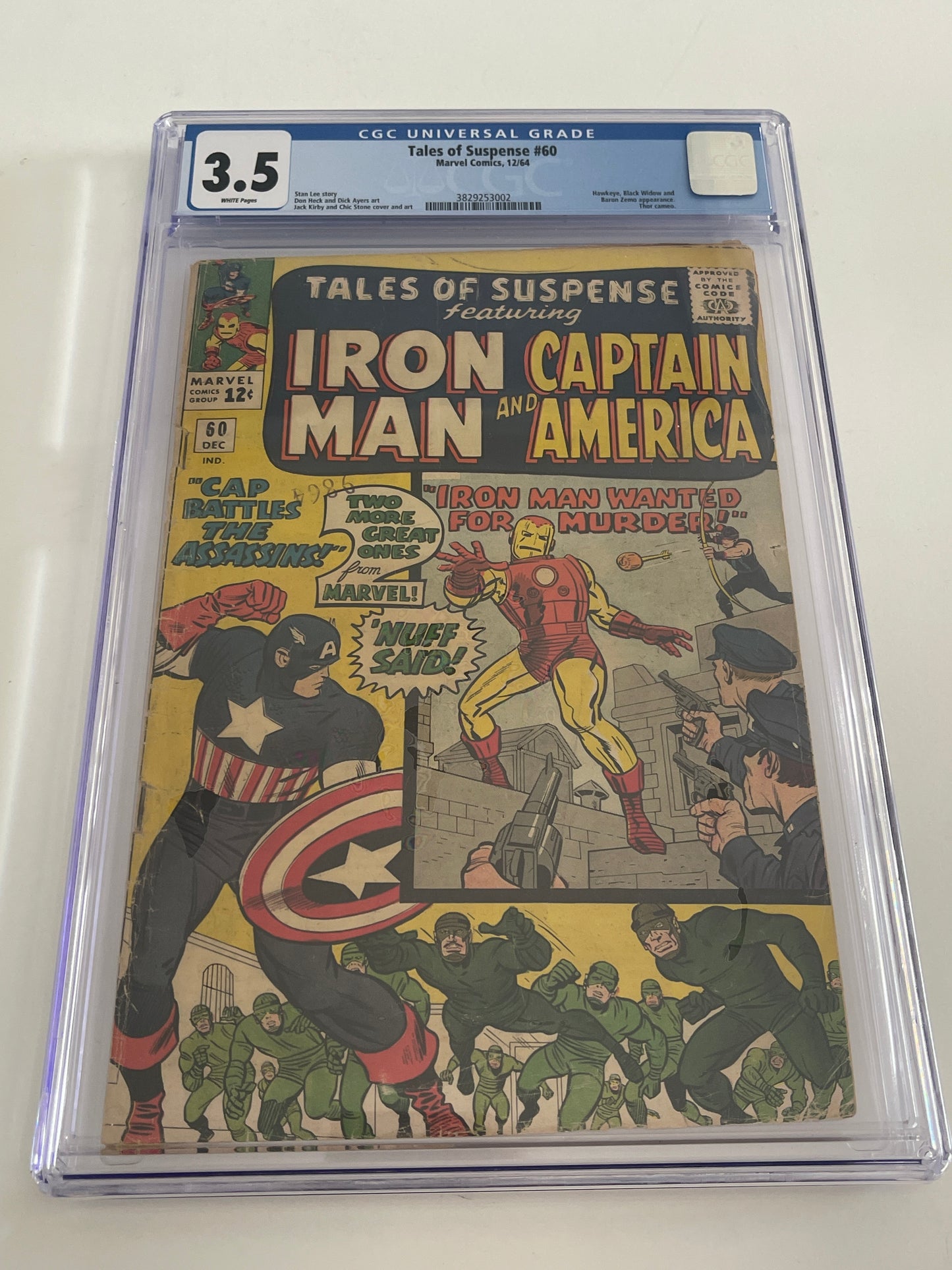 MARVEL COMICS TALES OF SUSPENSE IRON MAN AND CAPTAIN AMERICA #60 CGC 3.5