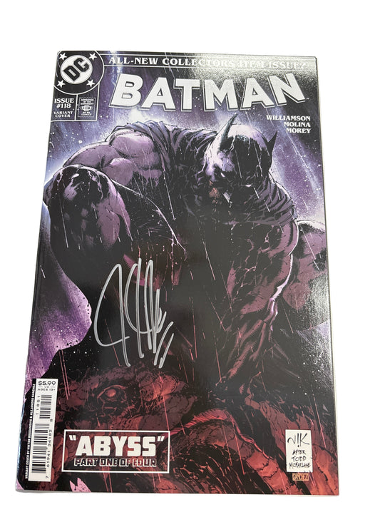 DC COLLECTORS ITEM ISSUE BATMAN #118 VARIANT COVER SIGNED BY JOSHUA WILLIAMSON WITH CERTIFICATE OF AUTHENTICITY