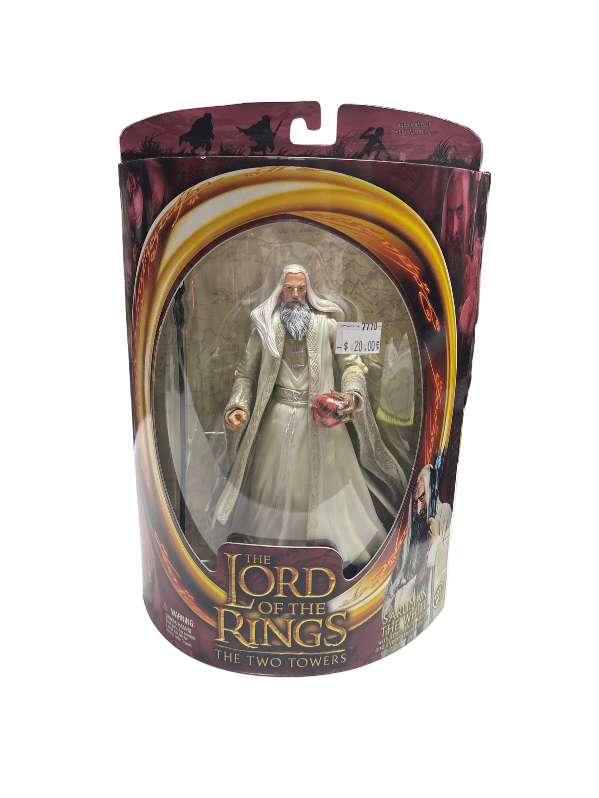 THE LORD OF THE RINGS THE TWO TOWERS SARUMAN THE WHITE ACTION FIGURE TOY BIZ