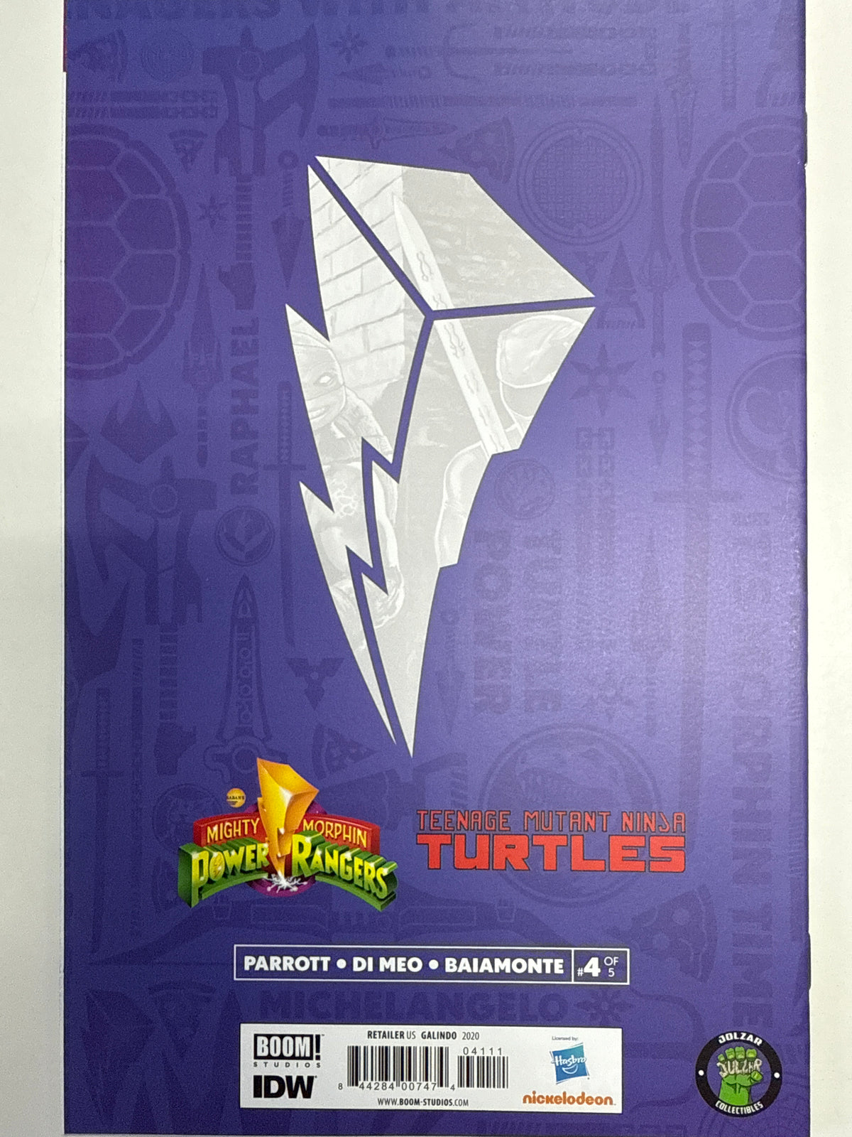 IDW BOOM STUDIOS POWER RANGERS TMNT 4 (of 5) TRADE DRESS VARIANT