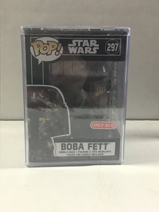 FUNKO POP STAR WARS #297 BOBA FETT (2019 TARGET EXCLUSIVE FUTURA ARTIST SERIES) ~ SEALED IN HARD PROTECTOR!