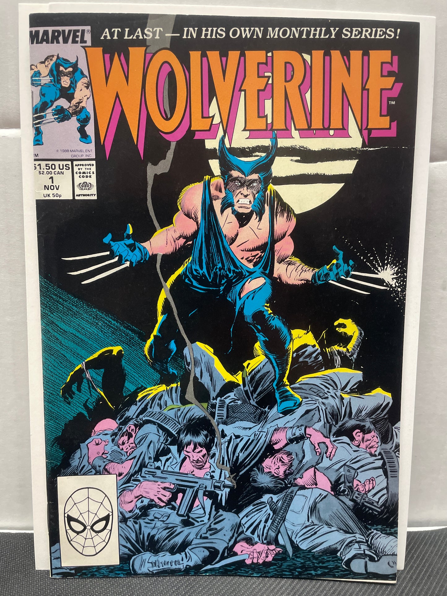 WOLVERINE #1 (1988 HOTT KEY, 1st PATCH!) VF+ BEAUTY!