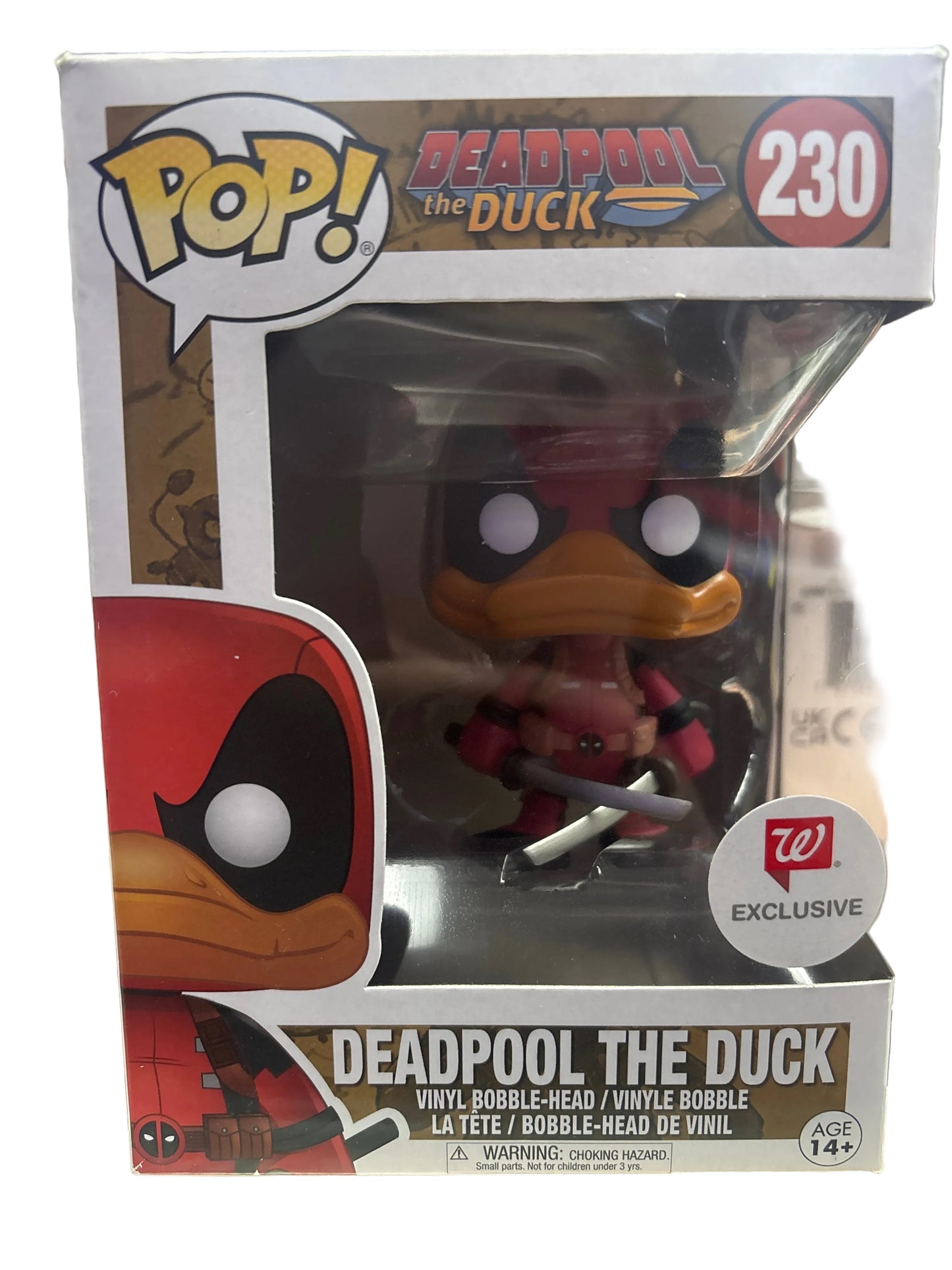 FUNKO POP MARVEL DEADPOOL THE DUCK 230 WALGREENS EXCLUSIVE
