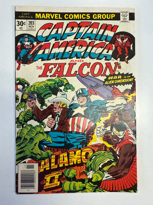 MARVEL COMICS CAPTAIN AMERICA AND THE FALCON 203 MARK JEWELERS VF