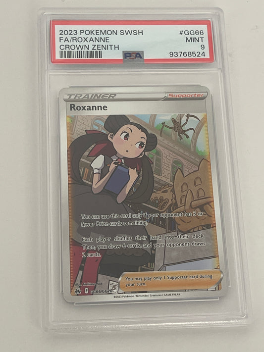 2023 POKEMON SWORD & SHIELD ROXANNE CROWN ZENITH PSA 9