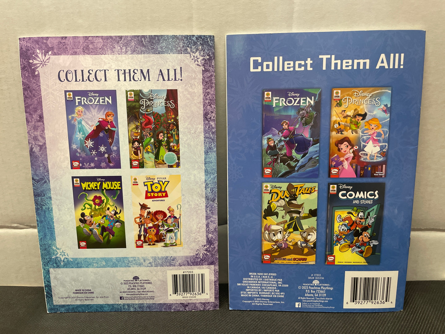 DISNEY FROZEN COMICS #5 & #6 (2x issues, used, 2022) PEACHTREE PLAYTHINGS