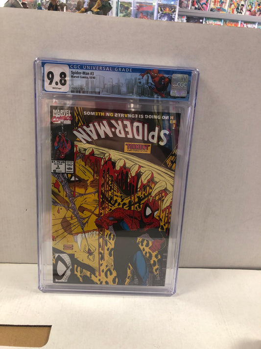 SPIDER-MAN #3 CGC 9.8 (1990, VINTAGE TODD MCFARLANE COVER & CUSTOM CGC LABEL!)