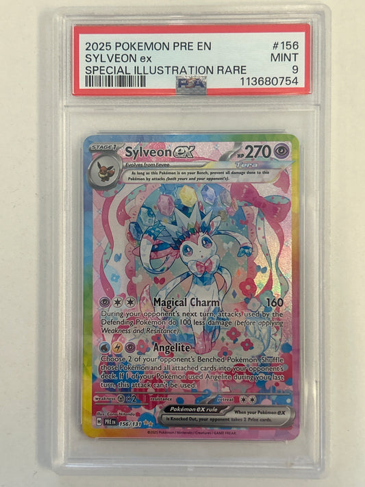 2025 POKEMON PRISMATIC EVOLUTIONS SYLVEON EX PSA 9