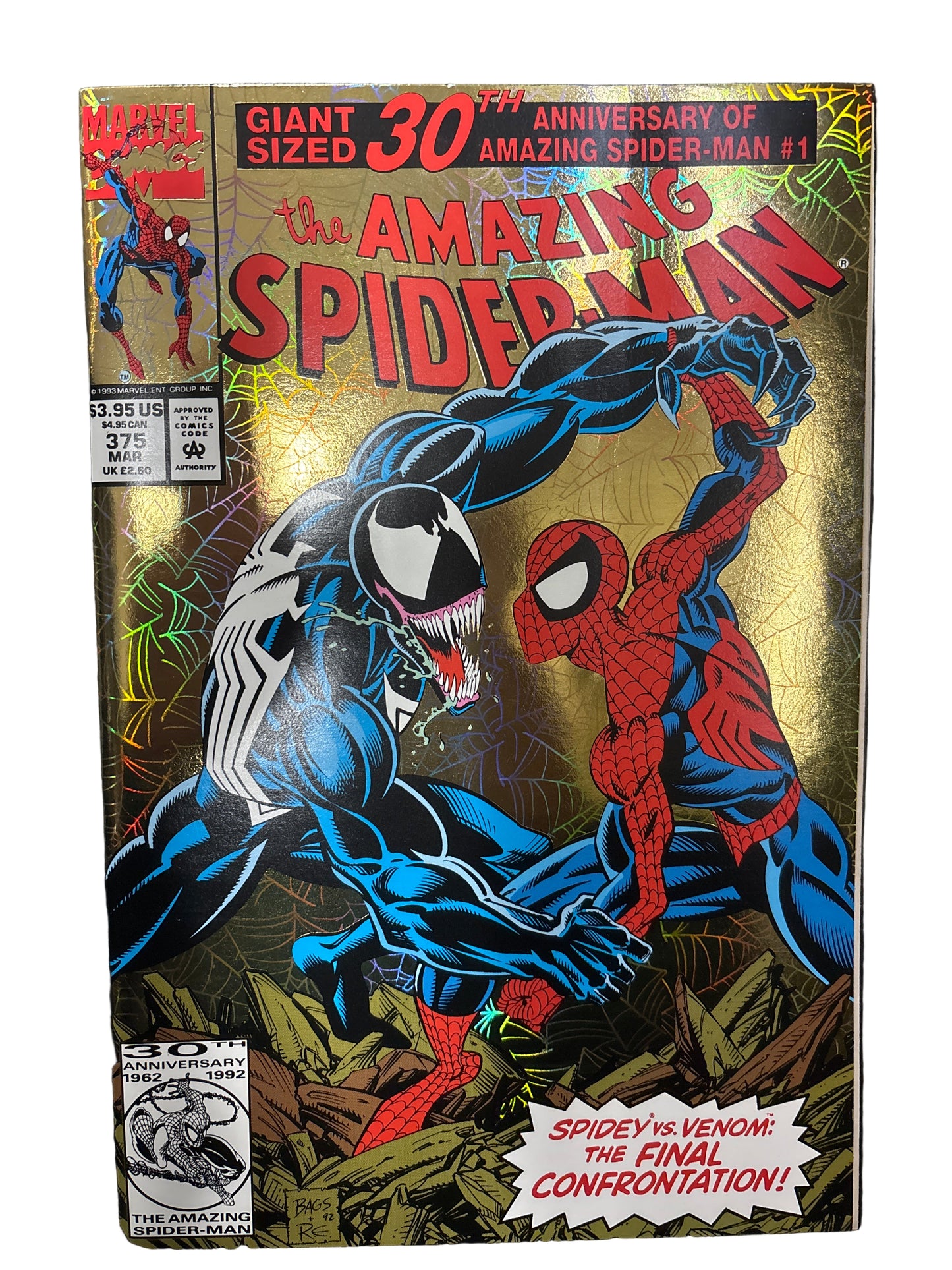 MARVEL COMICS THE AMAZING SPIDER-MAN GOLD FOIL #375