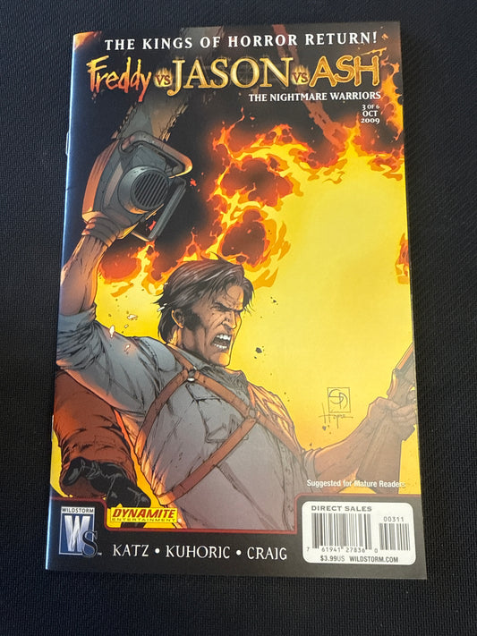 WILDSTORM DYNAMITE COMICS FREDDY VS JASON VS ASH THE NIGHTMARE WARRIORS 3-6 2008