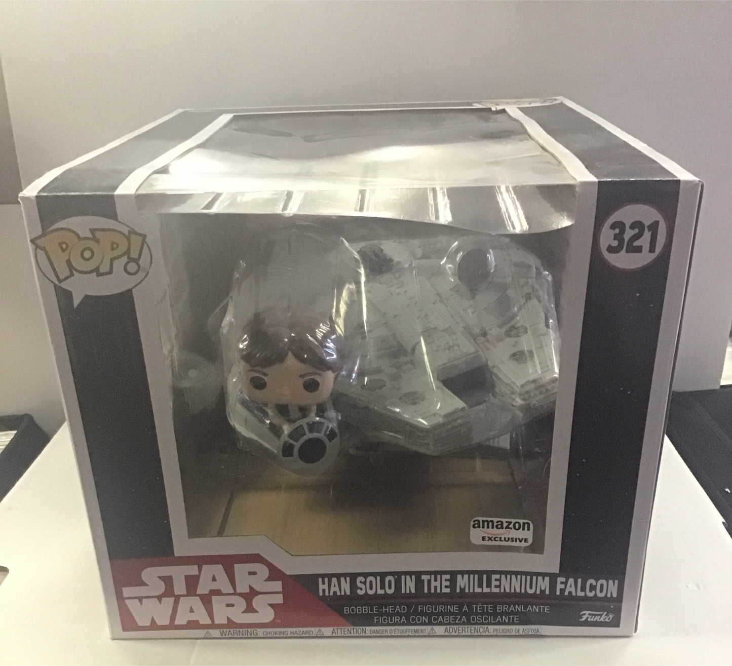 GIANT FUNKO POP STAR WARS #321 (2019) HAN SOLO IN THE MILLENNIUM FALCON! NICE HTF