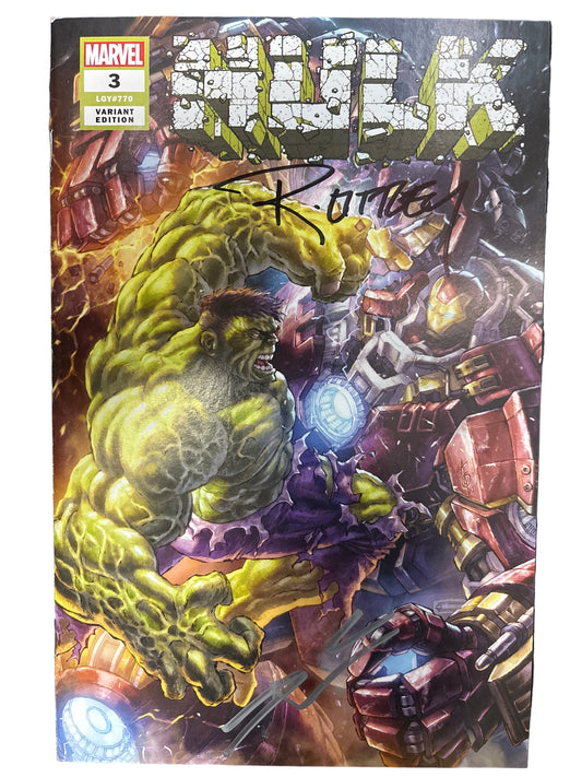 MARVEL HULK #3 VARIANT EDITION SIGNED BY DONNY CATES & RYAN OTTLEY WITH CERTIFICATE OF AUTHENTICITY