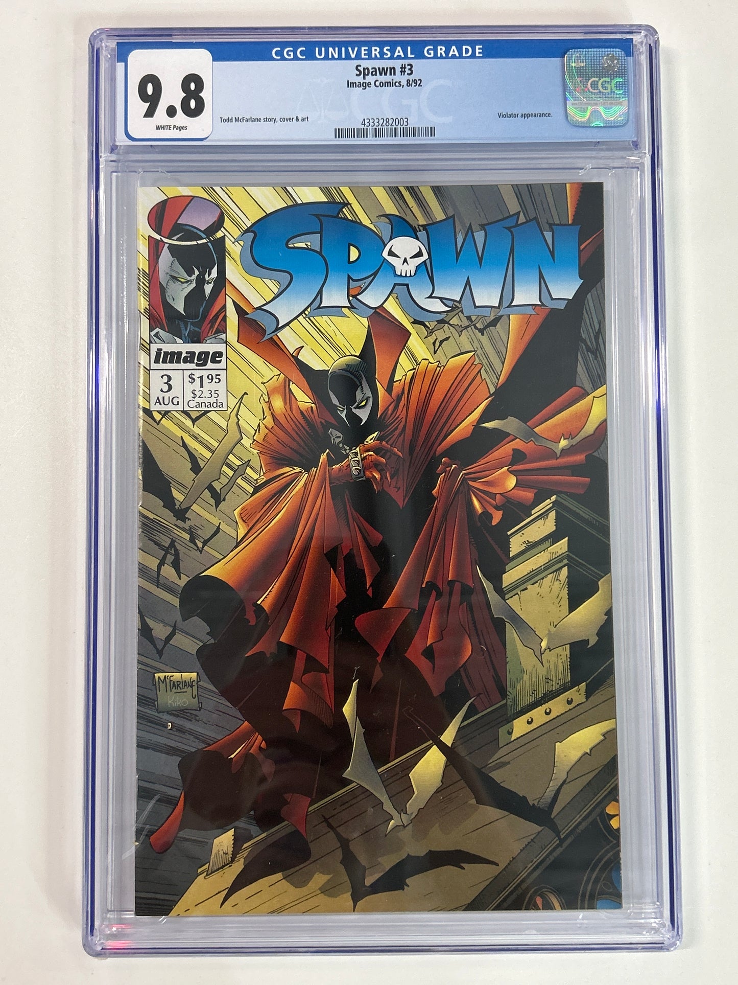 IMAGE COMICS SPAWN #3 CGC 9.8