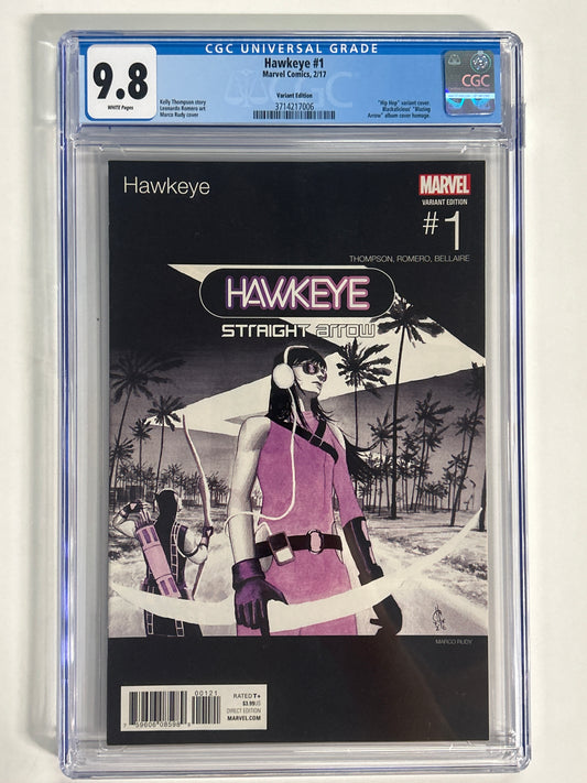 MARVEL COMICS HAWKEYE #1 HIP HOP VARIANT CGC 9.8 WP