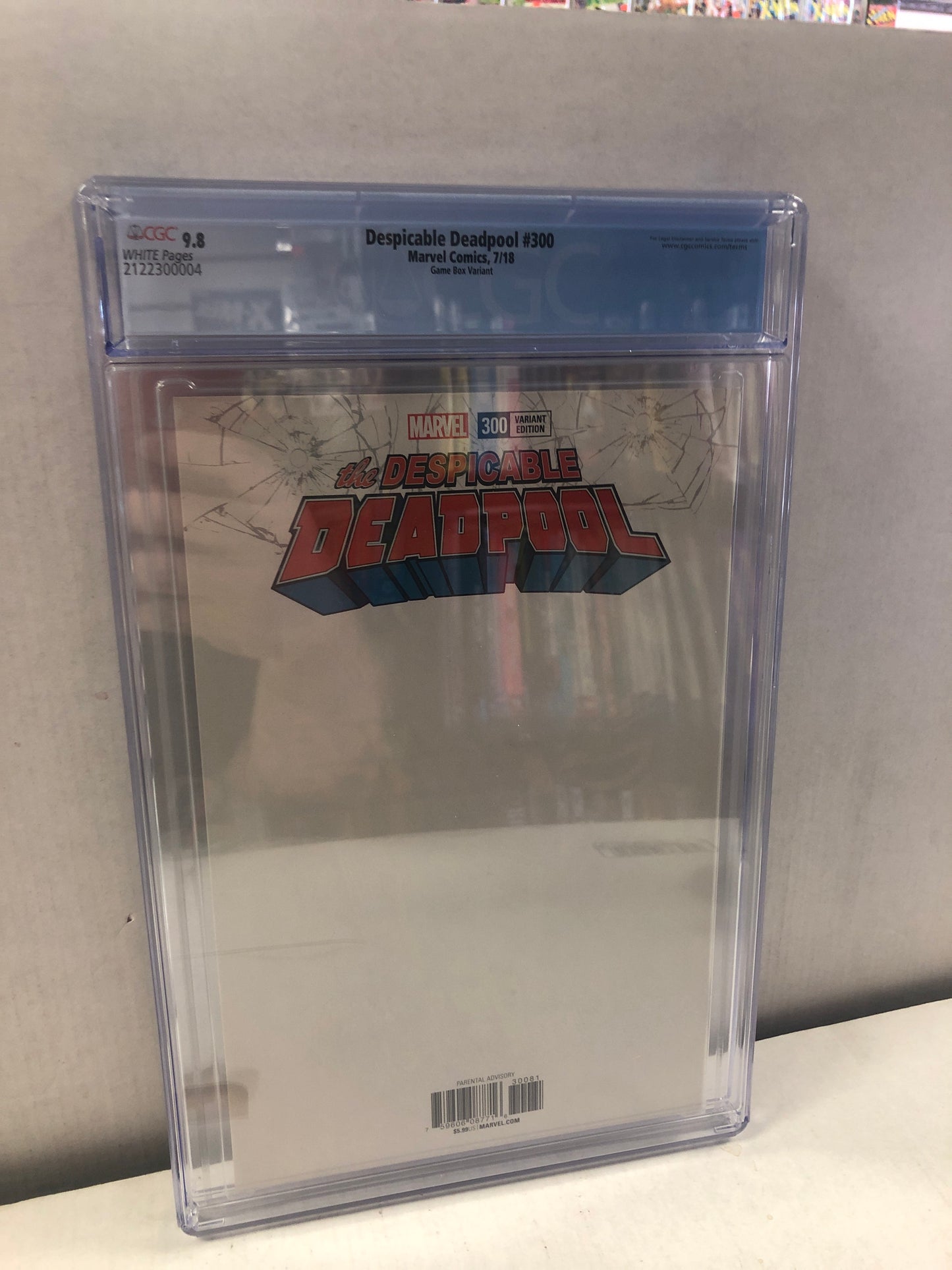 MARVEL COMICS DESPICABLE DEADPOOL #300 (2018) GAME BOX VARIANT SUPER MARIO BROS GAME COVER HOMAGE CGC 9.8 WP