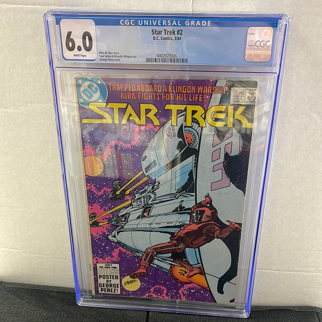 DC COMICS STAR TREK #2 CGC 6.0 1984