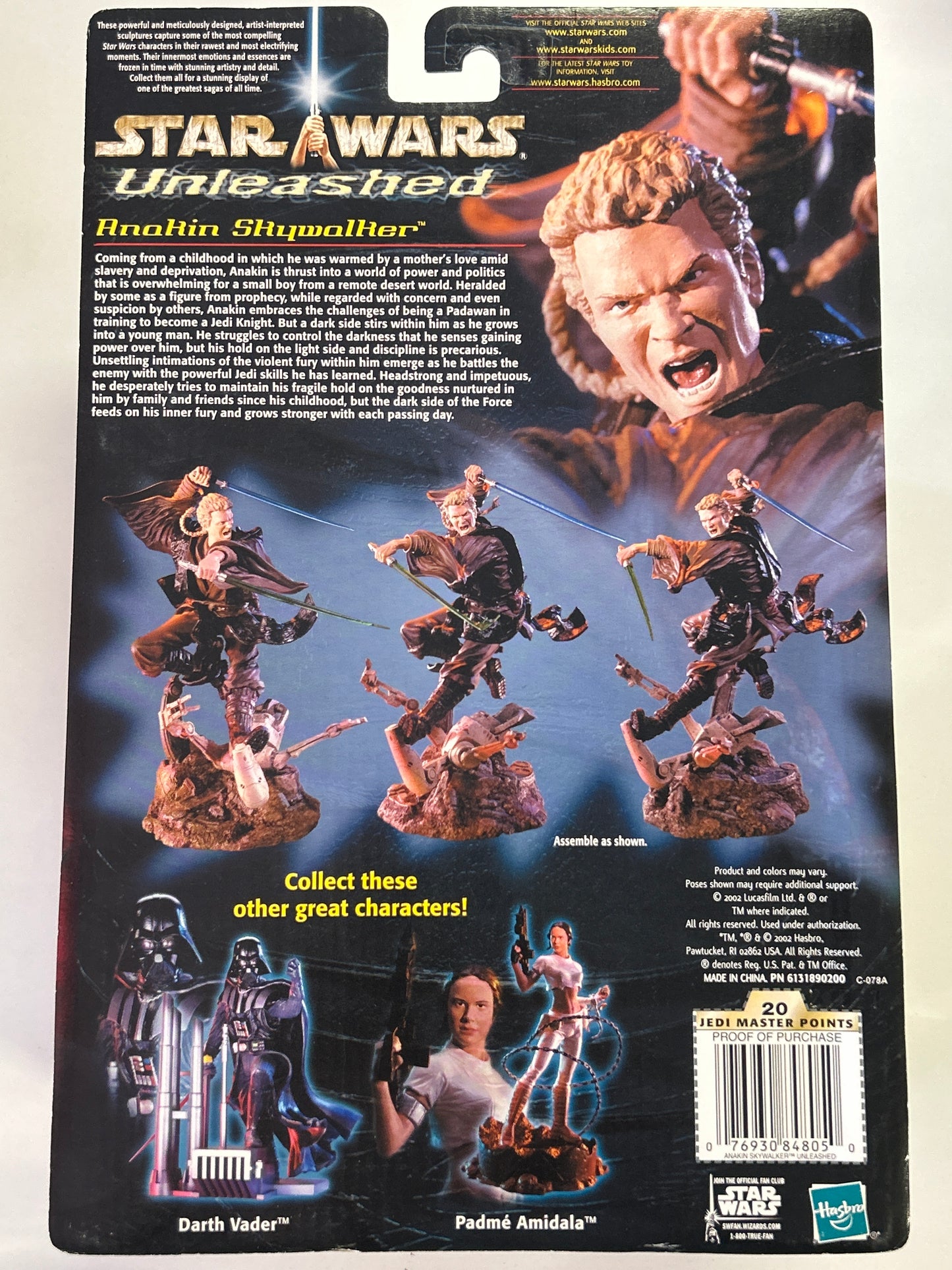 HASBRO STAR WARS UNLEASHED ANAKIN SKYWALKER NEW IN NEAR MINT BOX (2002)