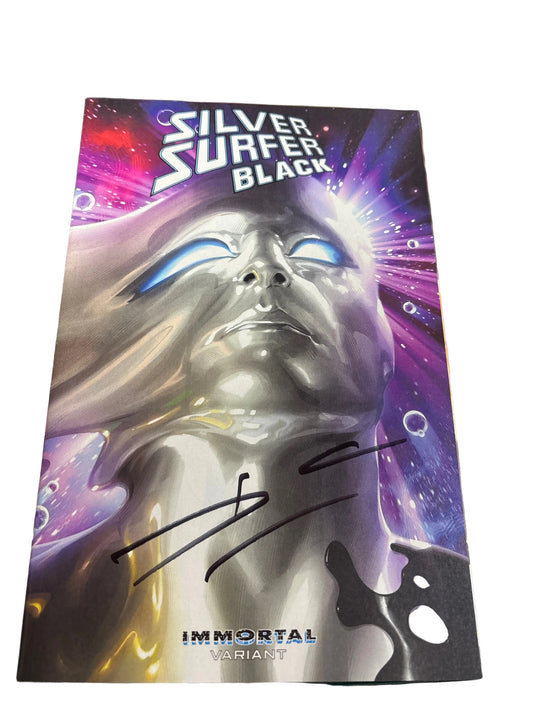 MARVEL SILVER SURFER BLACK IMMORTAL SIGNED BY DONNY CATES W COA