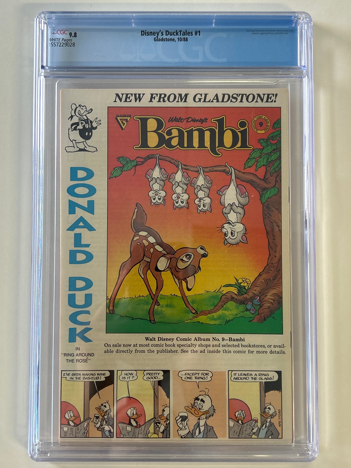 GLADSTONE COMICS DISNEY’S DUCKTALES #1 CGC 9.8