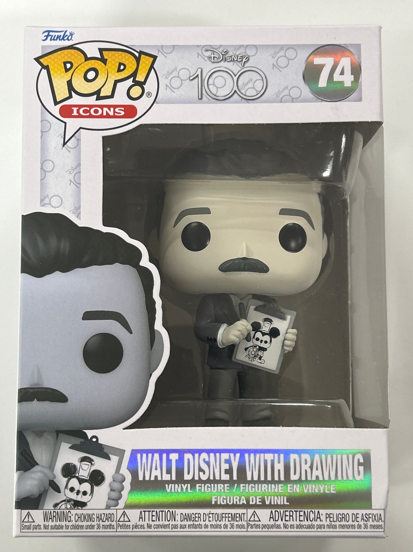 FUNKO POP DISNEY 100 WALT DISNEY WITH DRAWING GREAT CONDITION