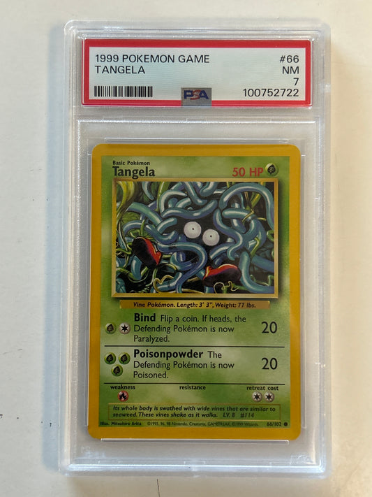 POKEMON TCG TANGELA 66/102 (1999) PSA NEAR MINT 7