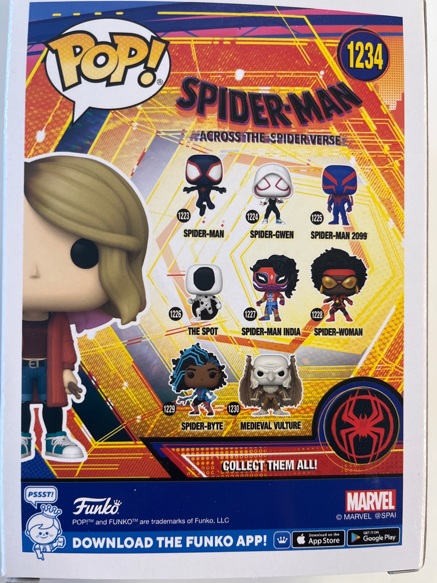 FUNKO POP SPIDER-MAN ACROSS THE SPIDERVERSE #1234 GWEN STACY EXCLUSIVE