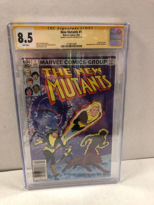 MARVEL COMICS NEW MUTANTS #1 (1983)  SIGNED BY BOB MCLEAD SS CGC 8.5 WP