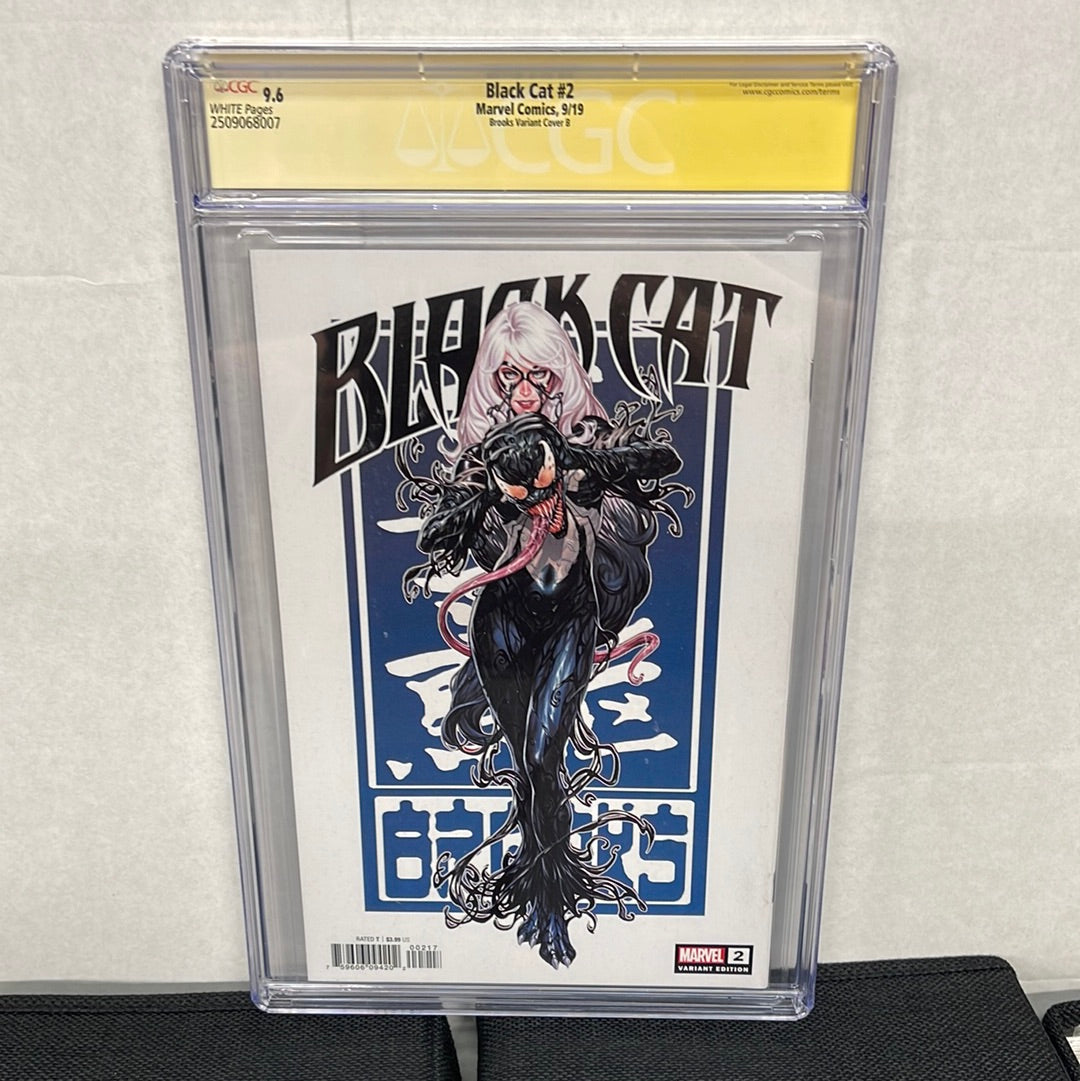 MARVEL COMICS BLACK CAT #2 CGC 9.6 SIGNED BY MARK BROOKS VARIANT B