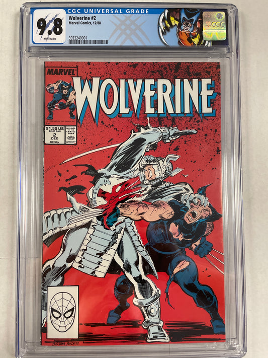 WOLVERINE #2 (1988) CGC 9.8 CUSTOM LABEL! 💎