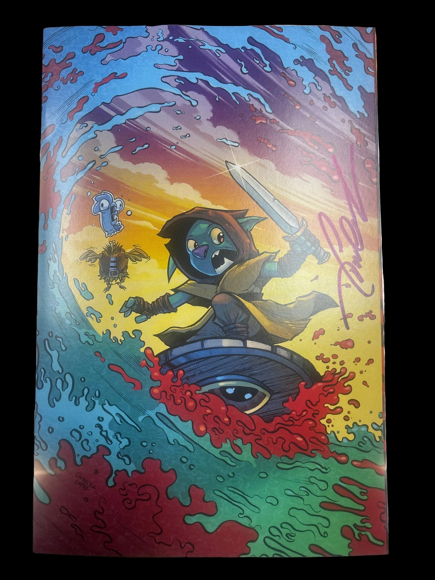 DORC #5 SIGNED COLOR COVER BY GARRETT GUNN W COA