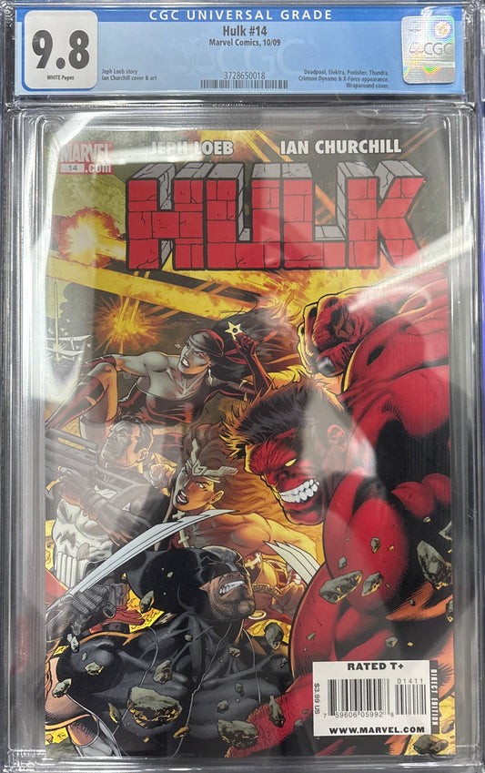 CGC UNIVERSAL GRADE 9.8 MARVEL COMICS HULK #14