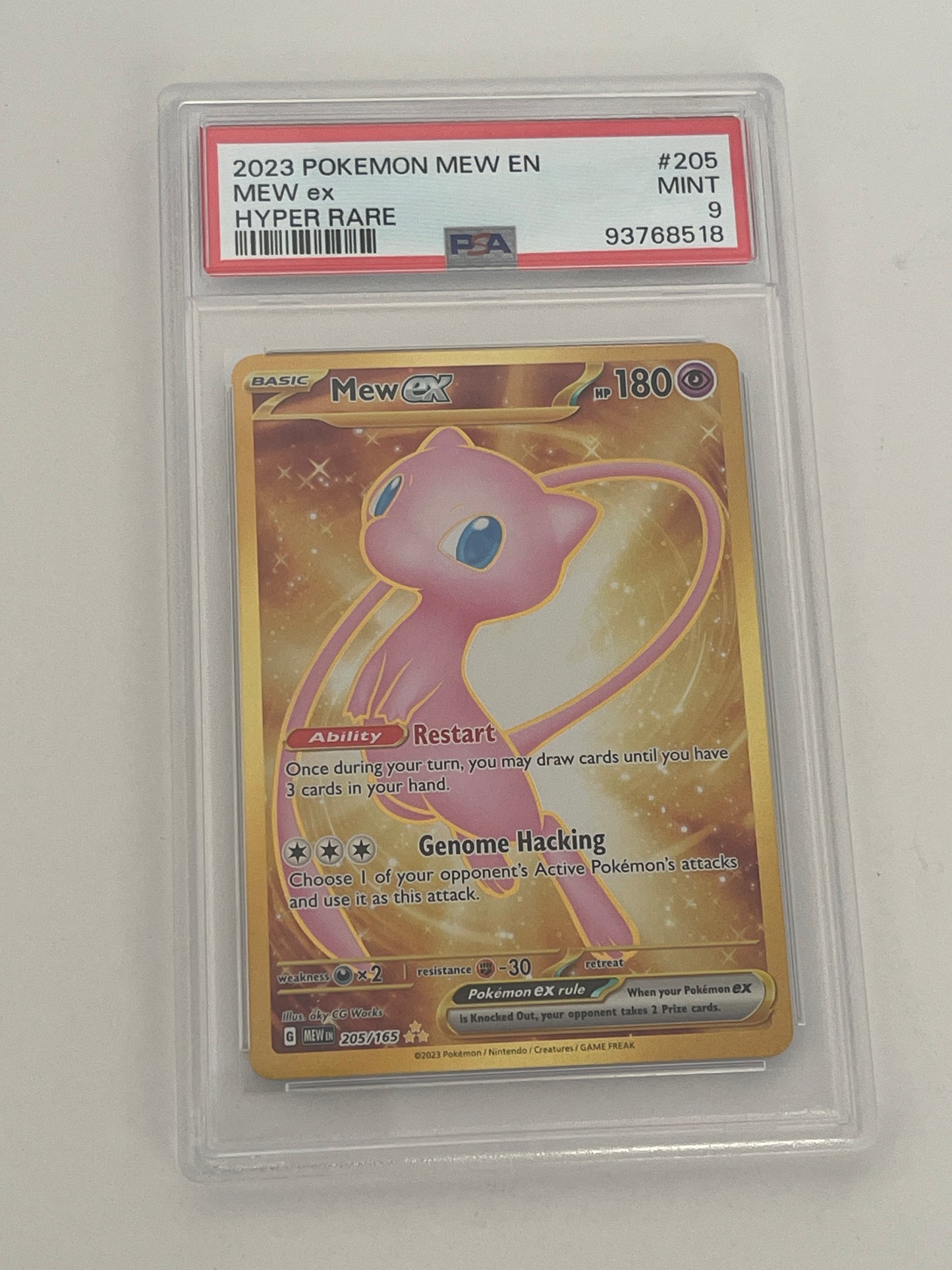 2023 POKEMON MEW EX HYPER RARE PSA 9