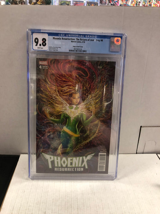 MARVEL COMICS PHOENIX RESURRECTION THE RETURN OF JEAN GREY #4 (2018) SINGH VARIANT COVER CGC 9.8 WP